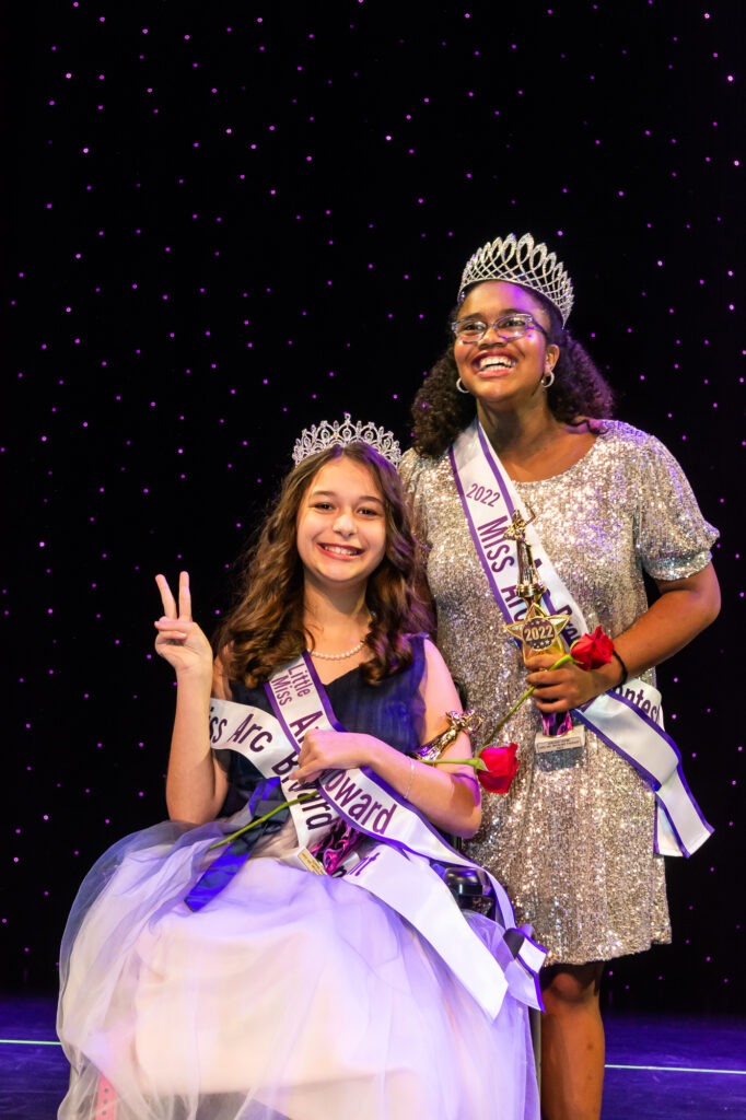 Image of 2 girls, the winners of the 2022 Miss Arc pageant.